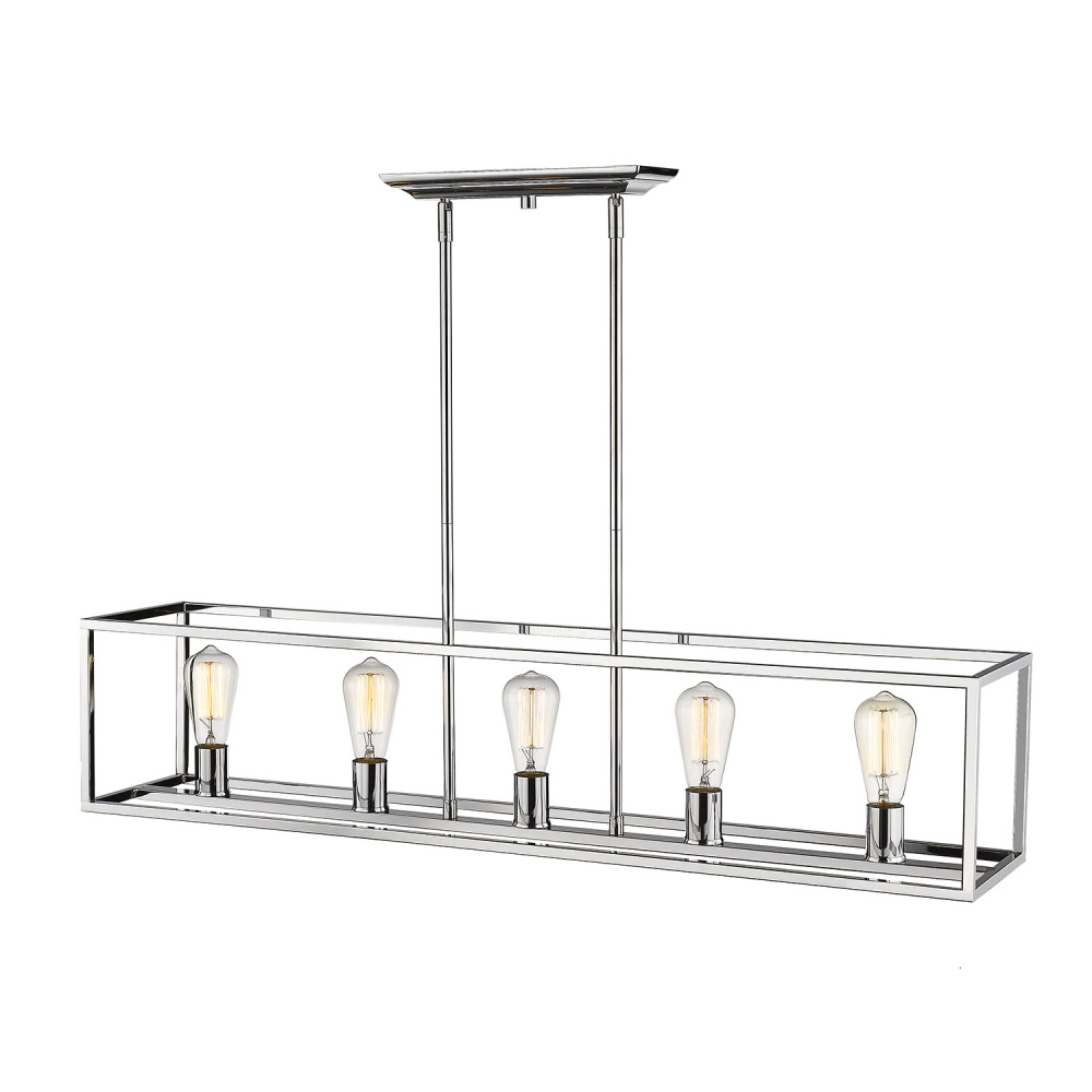 Golden Lighting Wesson 5-light Island Light in Chrome